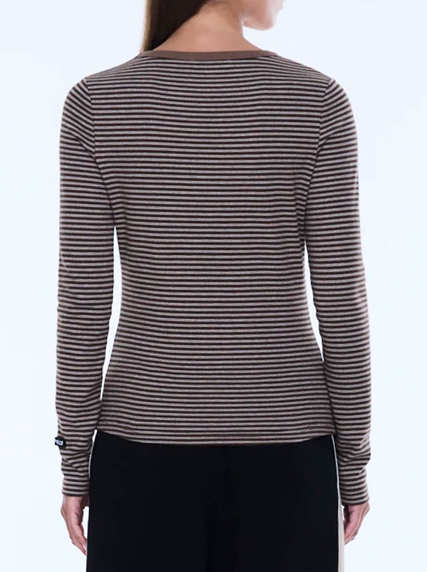 ENA PELLY PIPER LONG SLEEVE STRIPE TOP (Sand)