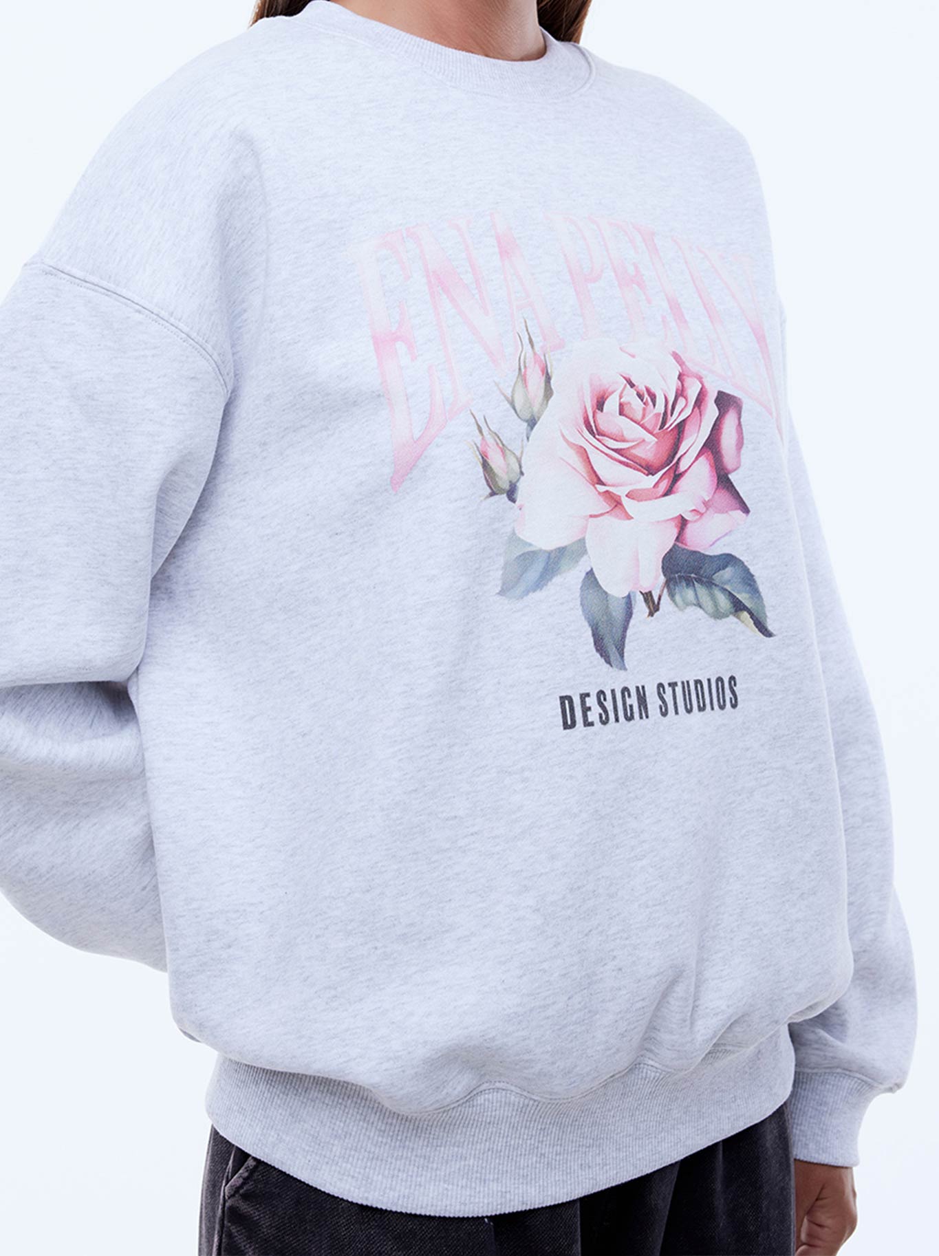 ENA PELLY ROSE SWEATSHIRT (White/Marl)