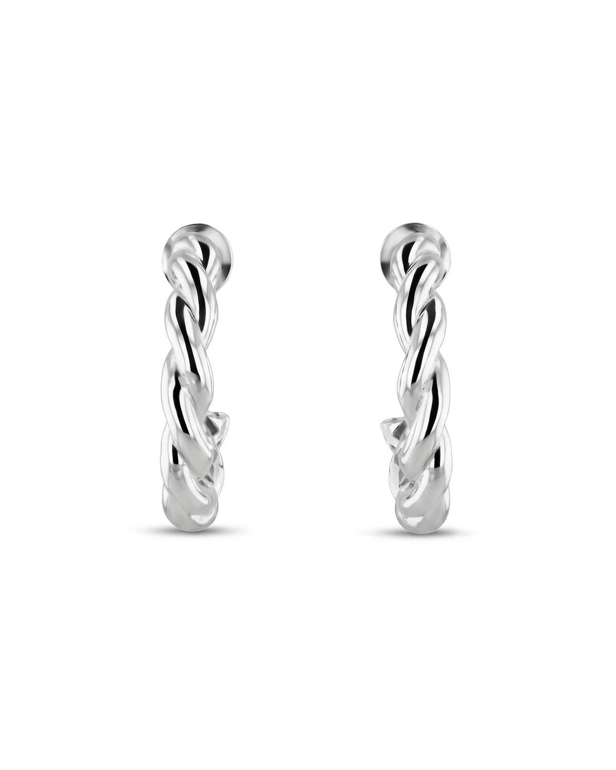 LAVANA Entwine Silver Hoop Earrings