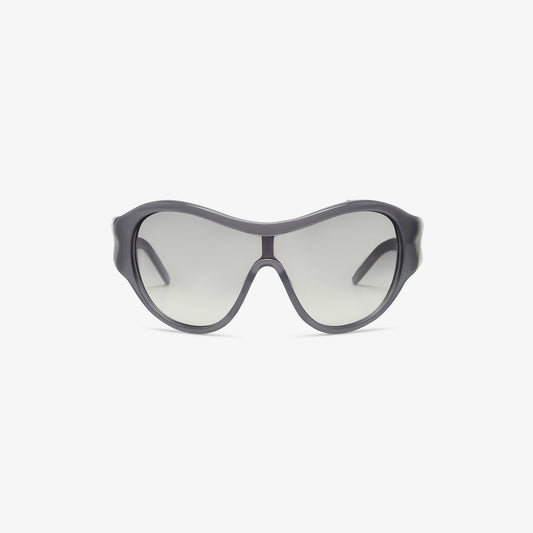 Image of Sunglasses. Product name - Uma 98 Sunglasses in Smoke colour by brand - Christopher Esber