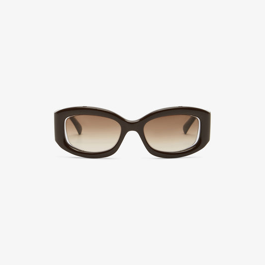 Image of Sunglasses. Product name - Davies 99 Sunglasses in Havana colour by brand - Christopher Esber