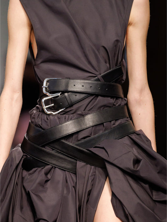 CHRISTOPHER ESBER Locus Belted Taffeta Tank (Carbon)