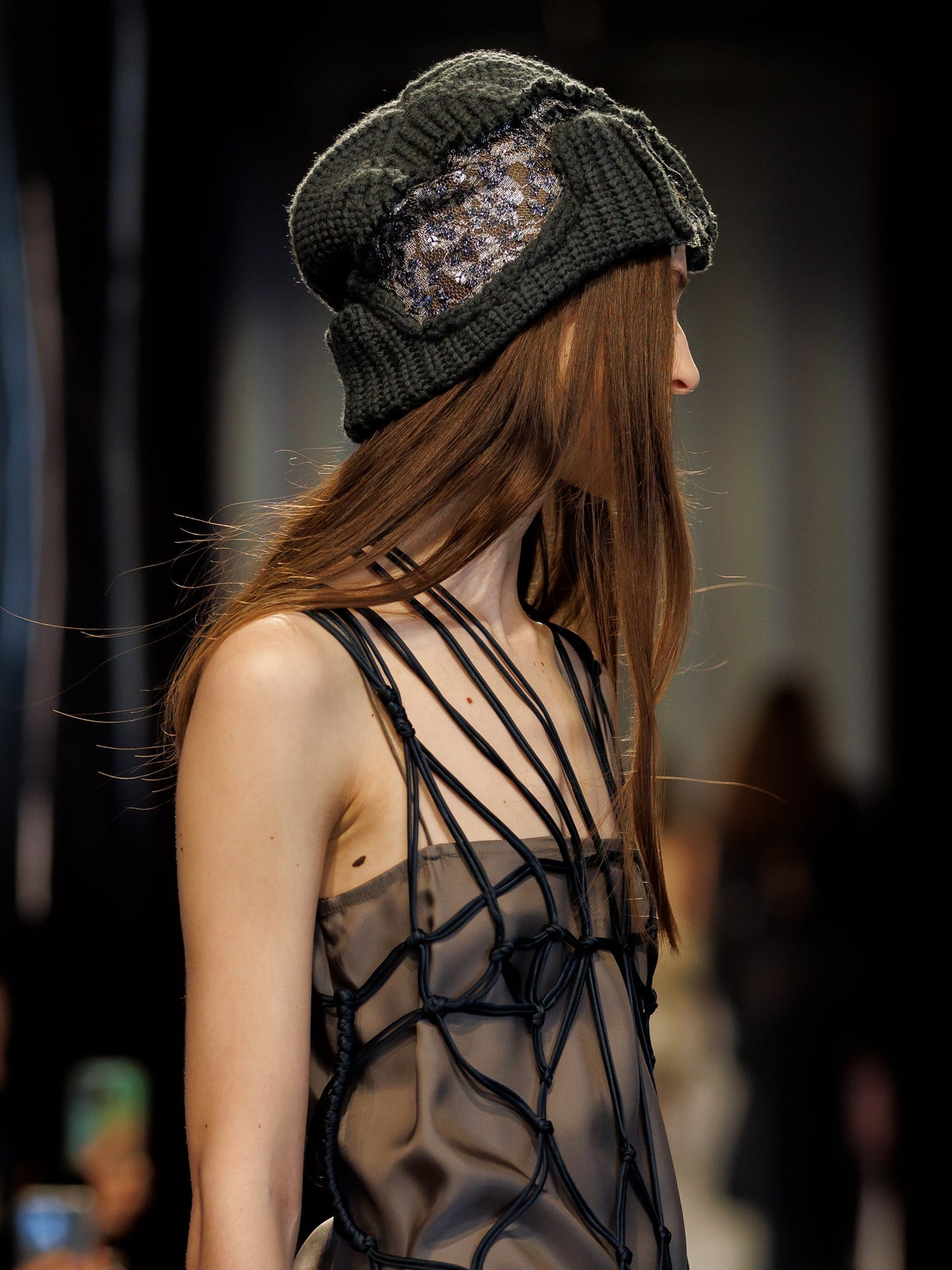 CHRISTOPHER ESBER Deconstruct Sequin Beanie (Silver)
