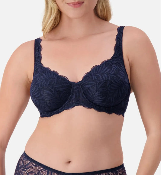 Image of Bras. Productname: Triumph Essential Lace Balconette Bra in Navy Blue colour by brand - Triumph