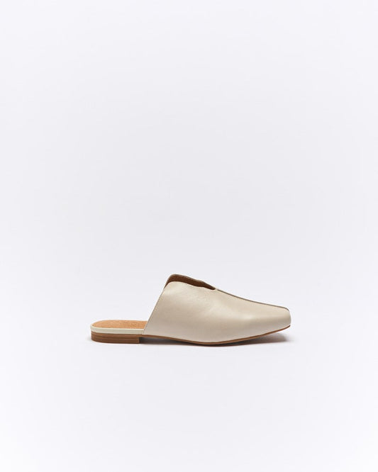 Image of Sandals. Productname: Walnut Melbourne Estelle Leather Mule in Vanilla colour by brand - Walnut Melbourne