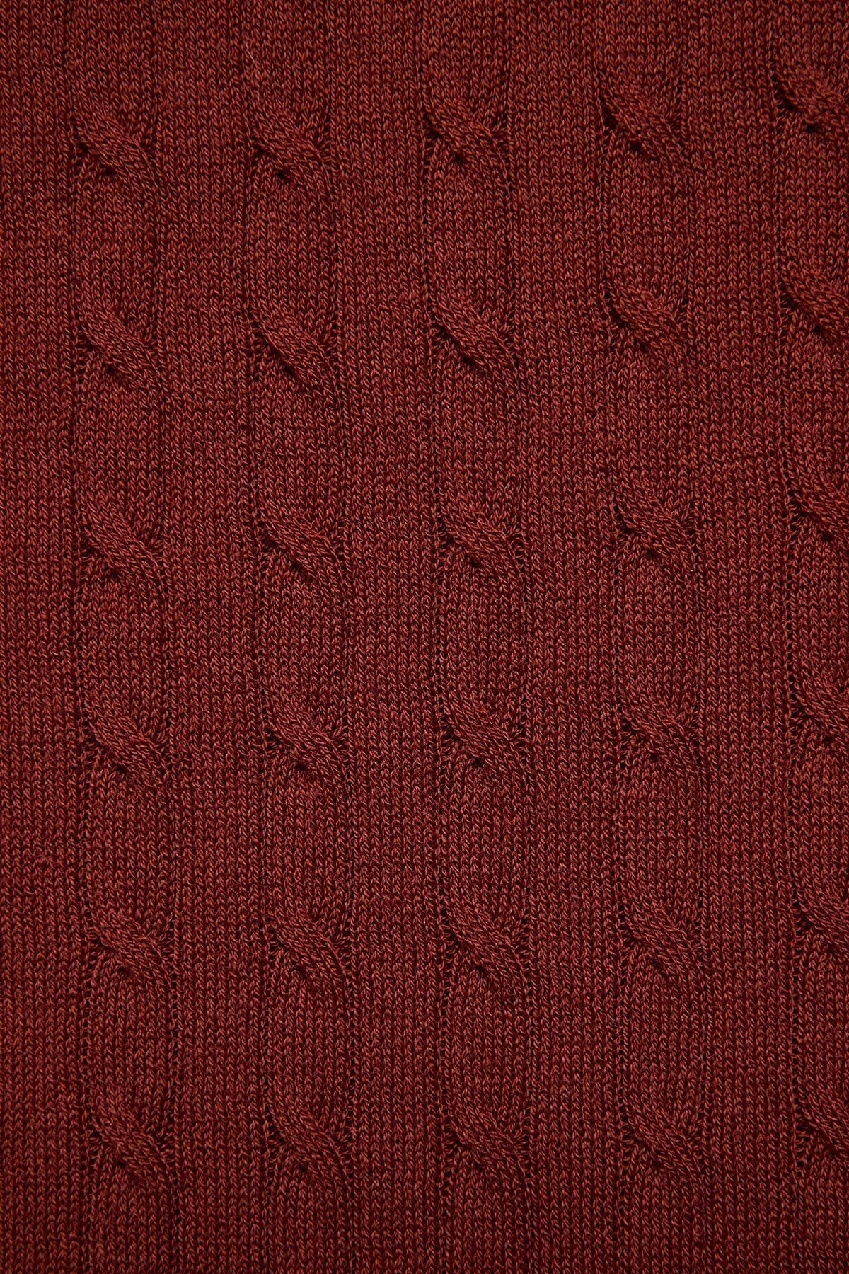 Anthony Squires Evan knitted cable Polo (Burgundy)