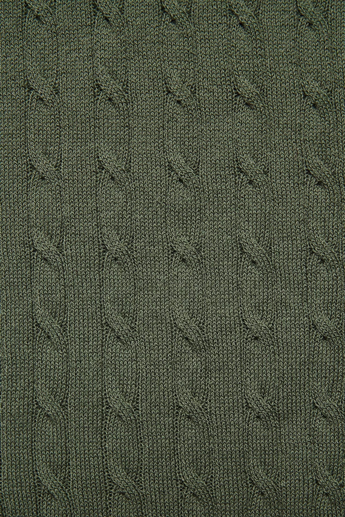 Anthony Squires Evan knitted cable Polo (Olive)