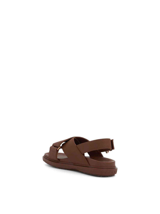 MARNI Fussbett Criscross Sandal (Gold Brown)