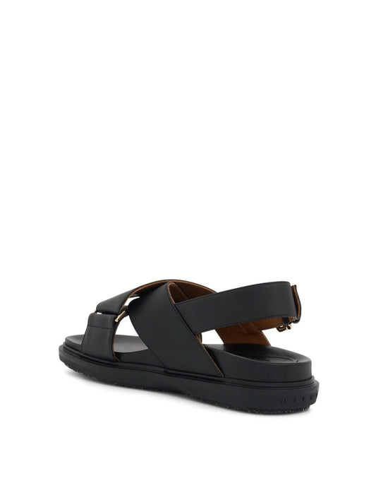 MARNI Fussbett Criscross Sandal (Black)