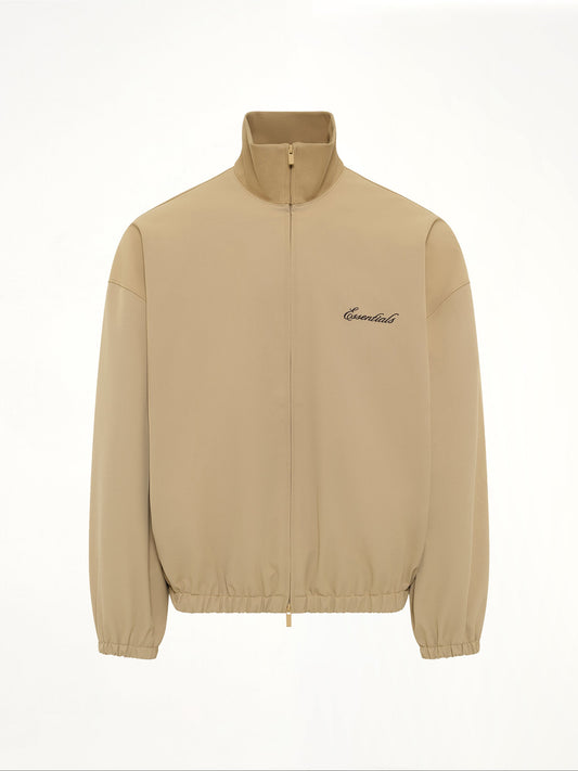 FEAR OF GOD ESSENTIALS Signature Full Zip Track Jacket (Brown)