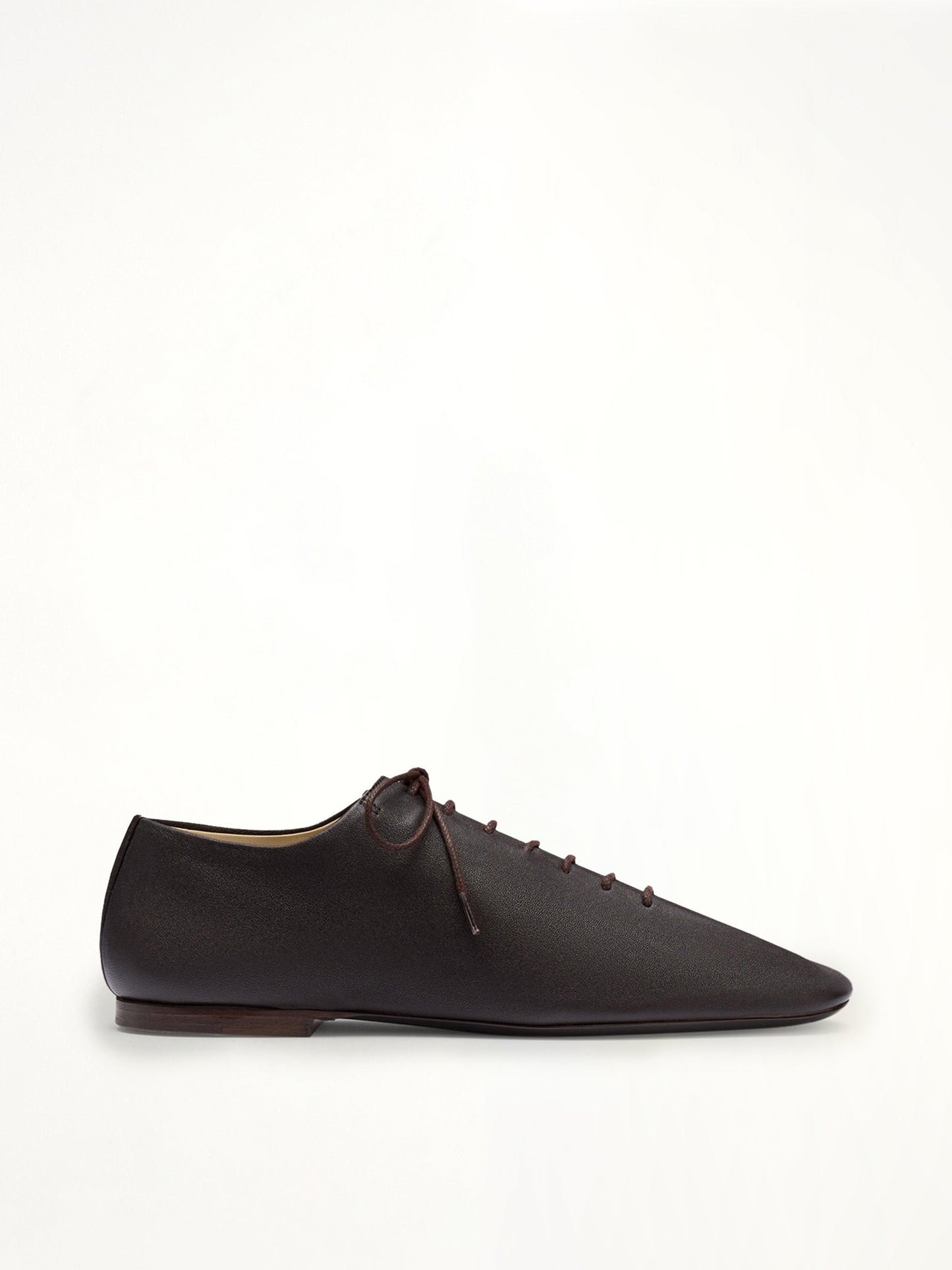 Image of Flats. Product name - Souris Flat Classic Derbies in Brown colour by brand - LEMAIRE