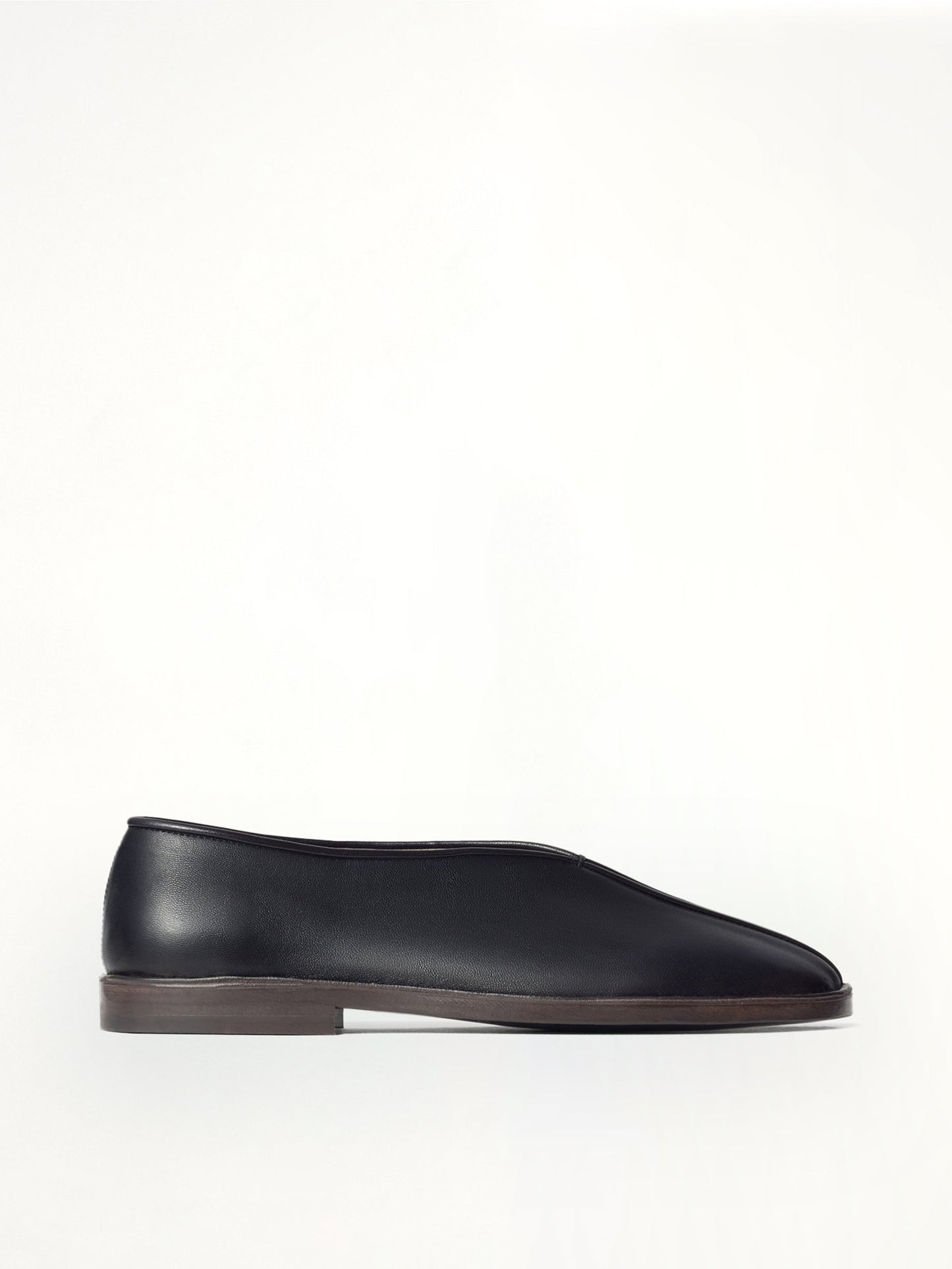 Image of Flats. Product name - Flat Piped Slippers in Black colour by brand - LEMAIRE