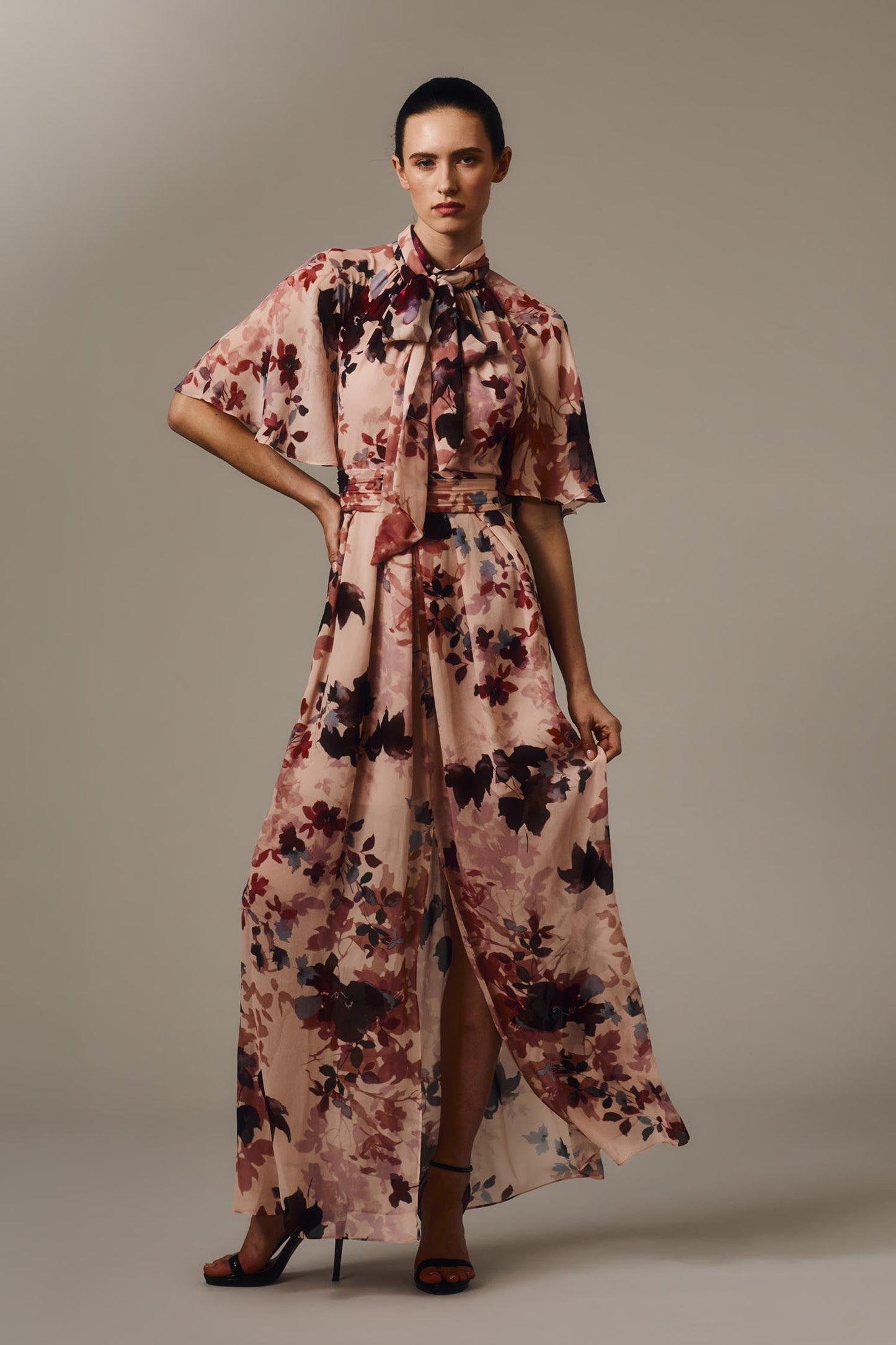 Carla Zampatti Fiori Eterea Georgette Maxi Dress (Multi)