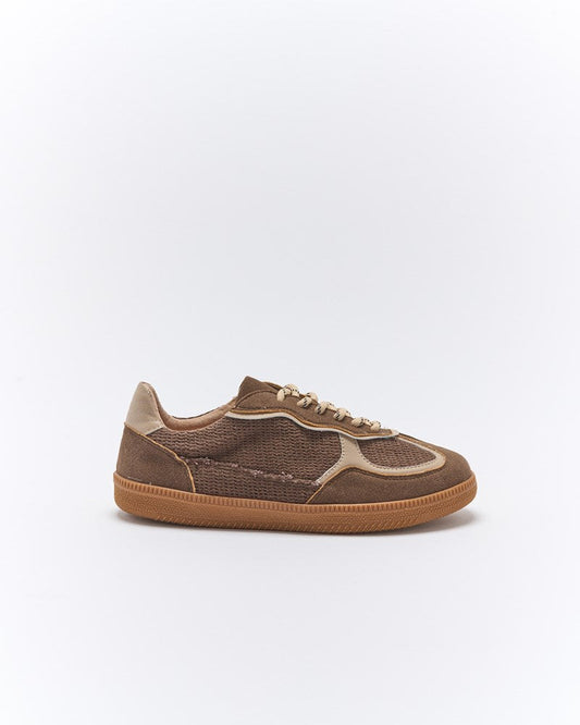 Image of Sneakers. Productname: Walnut Melbourne Fallon Sneaker in Chocolate Raffia colour by brand - Walnut Melbourne