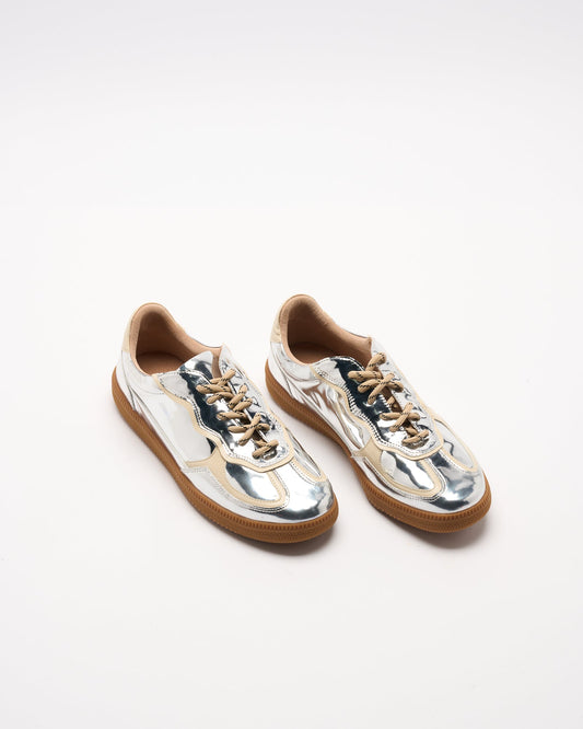 Walnut Melbourne Fallon Sneaker (Silver)