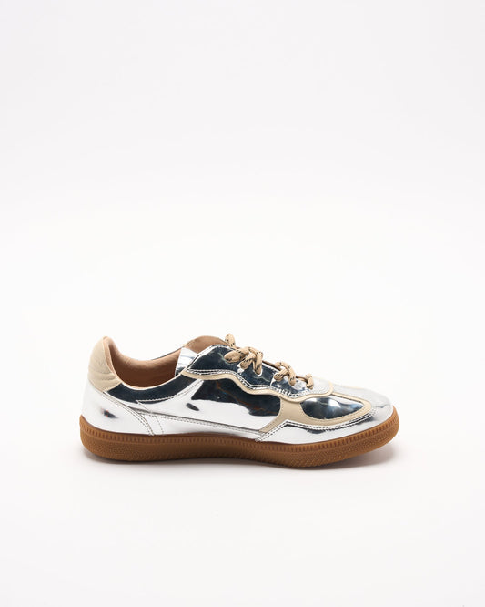 Image of Sneakers. Product name - Fallon Sneaker in Silver colour by brand - Walnut Melbourne