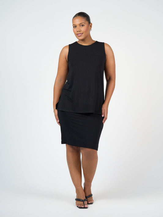 Lou Lou Fantasia Bamboo Tunic Top (Black)