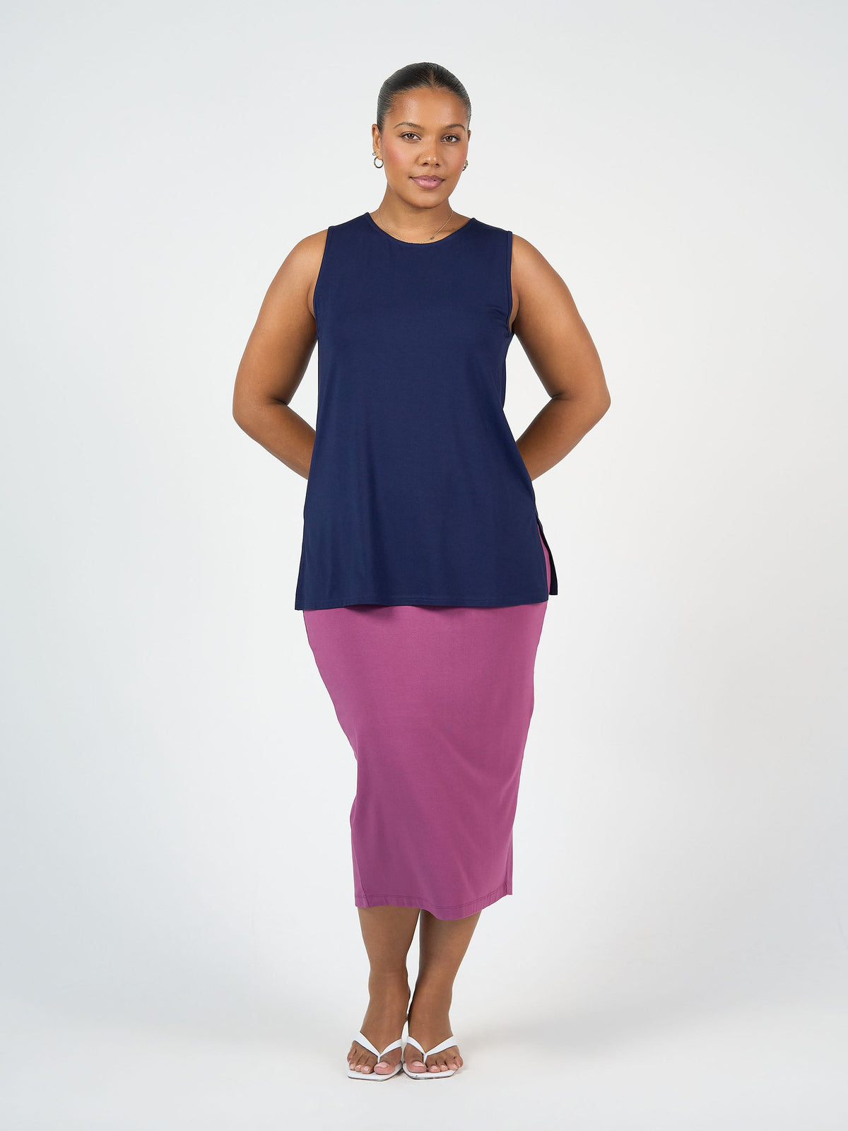 Lou Lou Fantasia Bamboo Tunic Top (Navy)