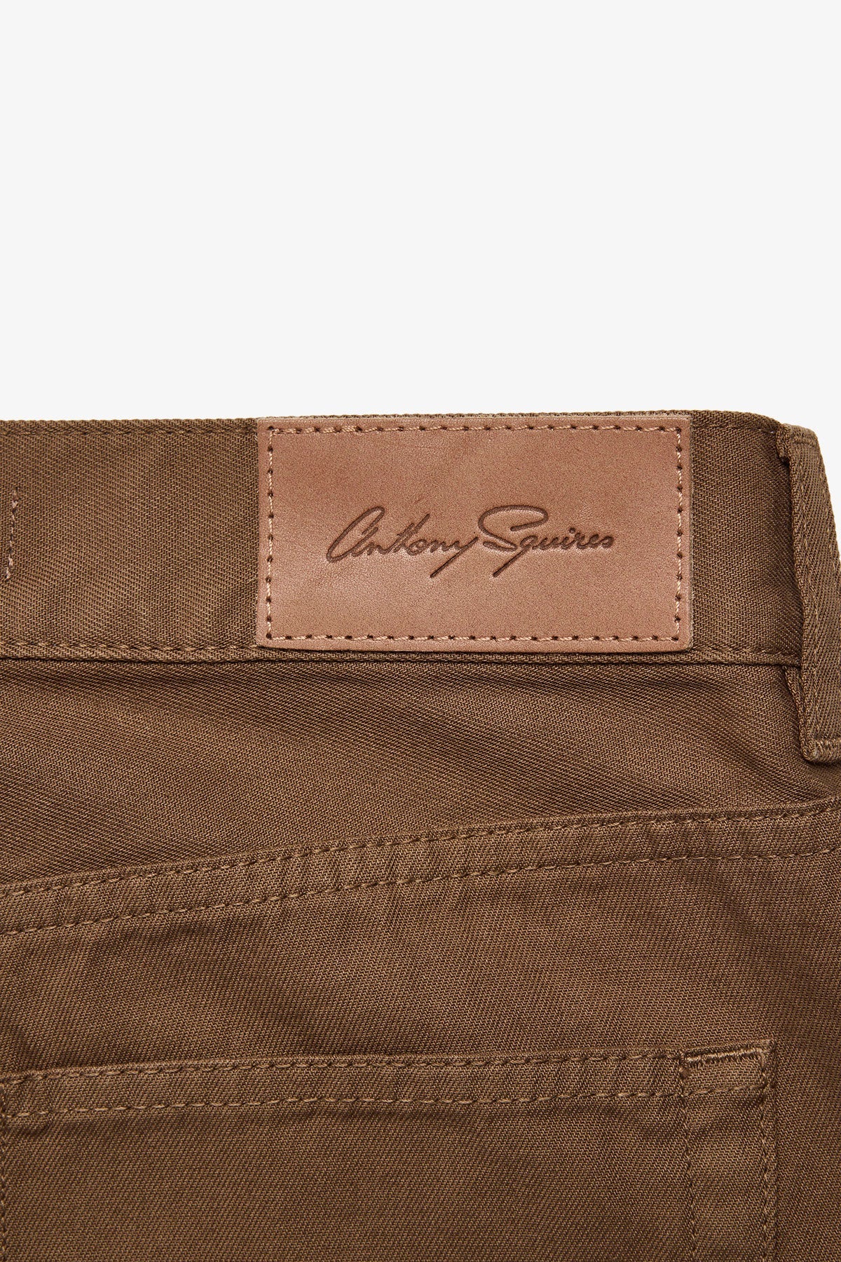 Anthony Squires Five pocket pant in twill (Chestnut)