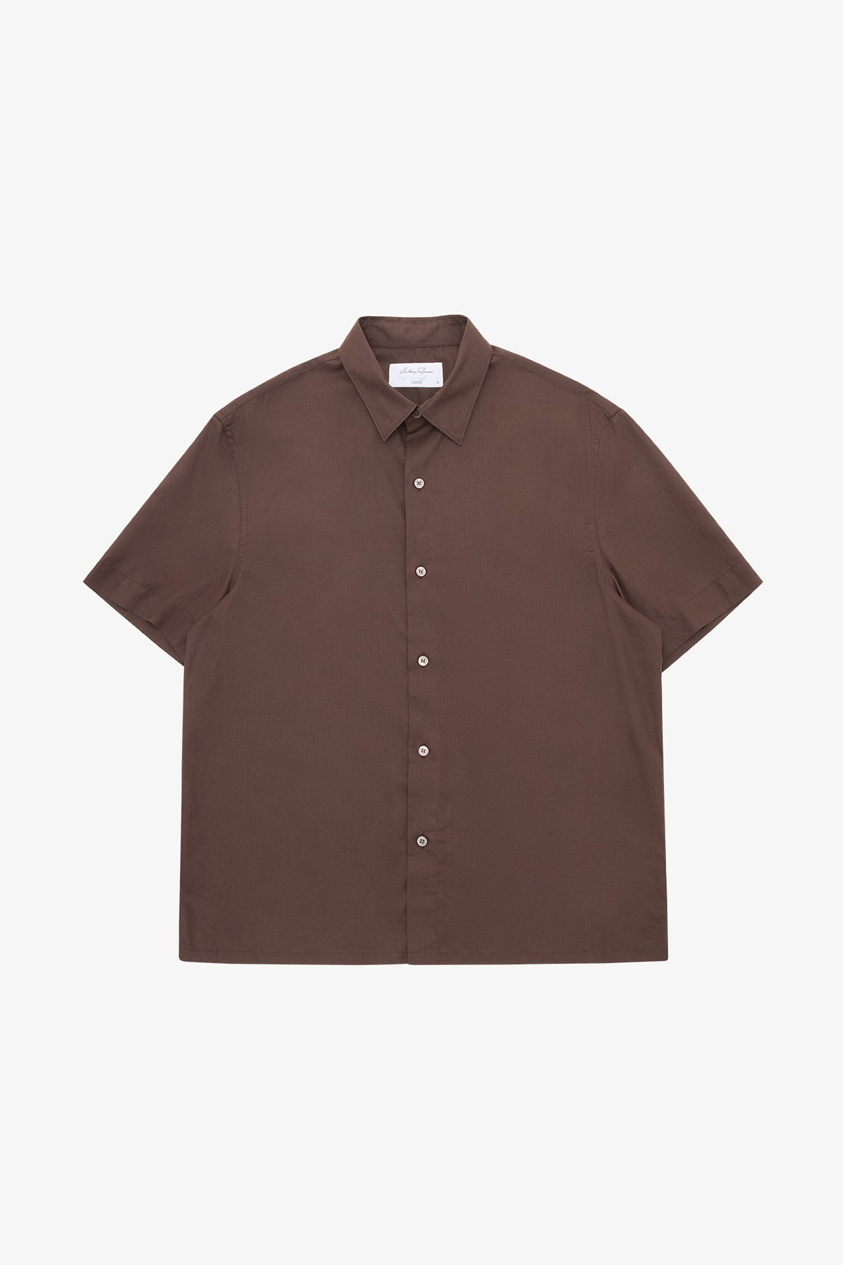 Anthony Squires Ash Cotton/Linen S/S Shirt (Brown)