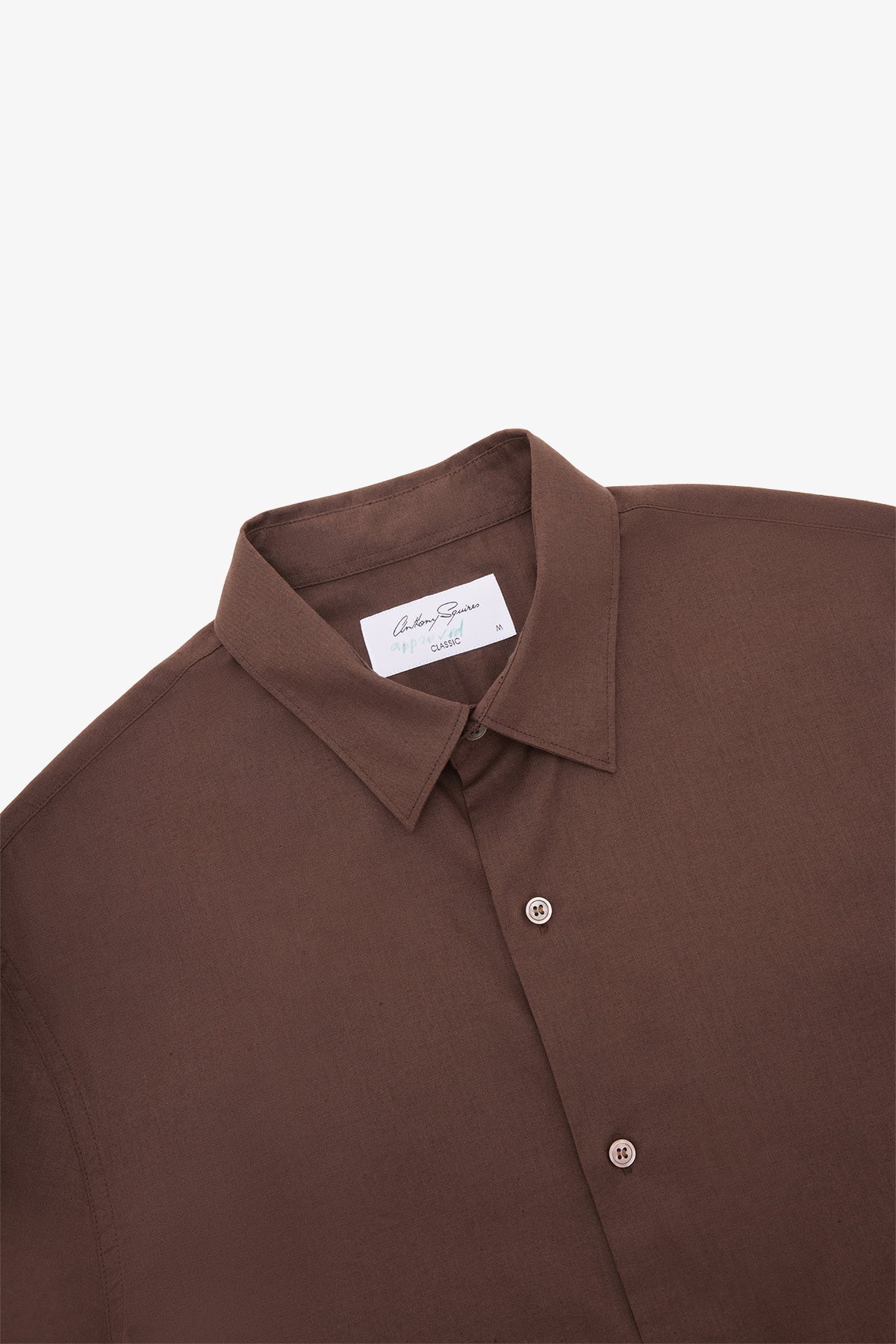 Anthony Squires Ash Cotton/Linen S/S Shirt (Brown)
