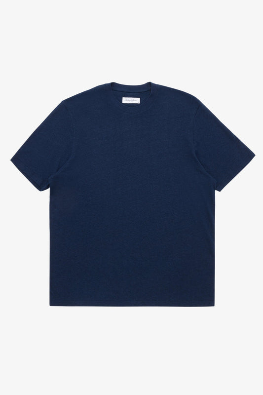 Anthony Squires Linen T-shirt Navy (Blue)