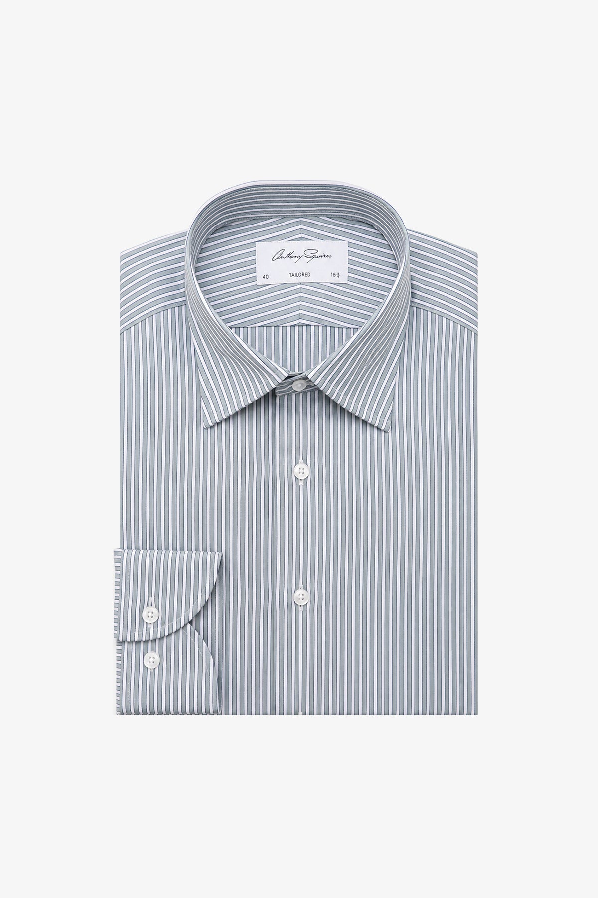 Anthony Squires Norris Formal Shirt And White Stripe (Green)