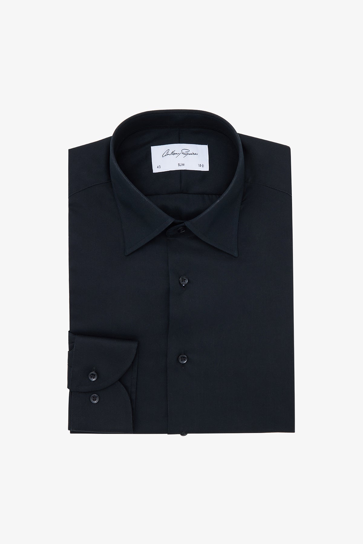 Anthony Squires Onder Formal Shirt Fine Twill (Black)