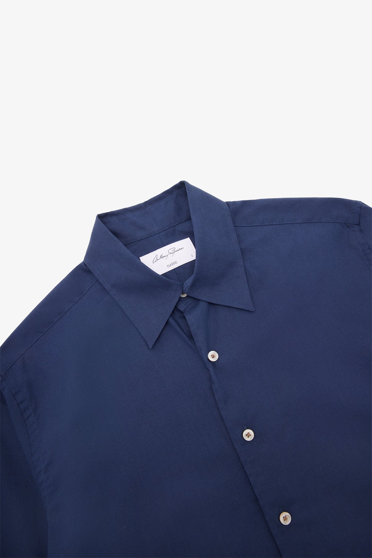 Anthony Squires Quy Cotton/Linen Shirt (Blue)