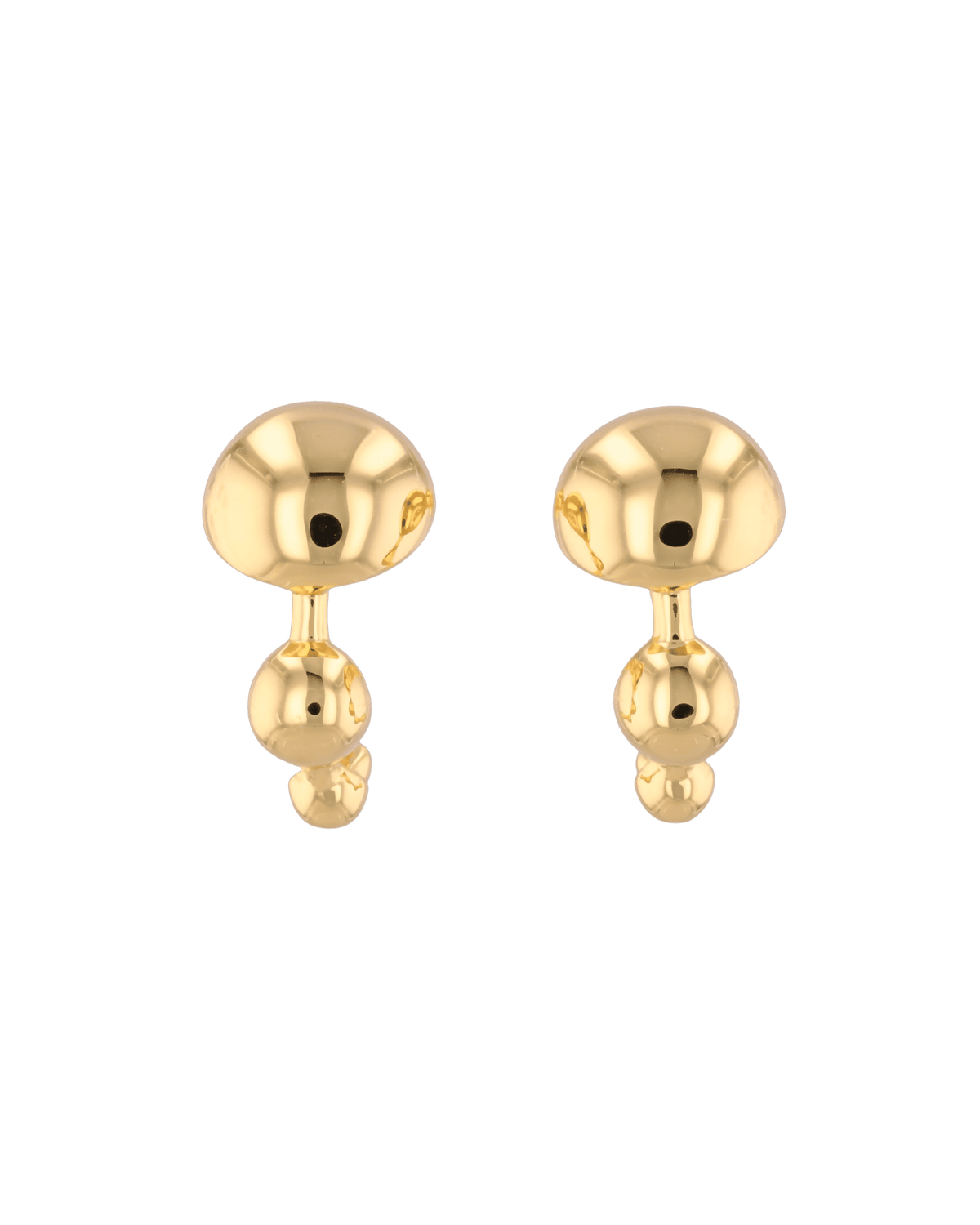 LAVANA Floating Pebble Gold Huggie Earrings