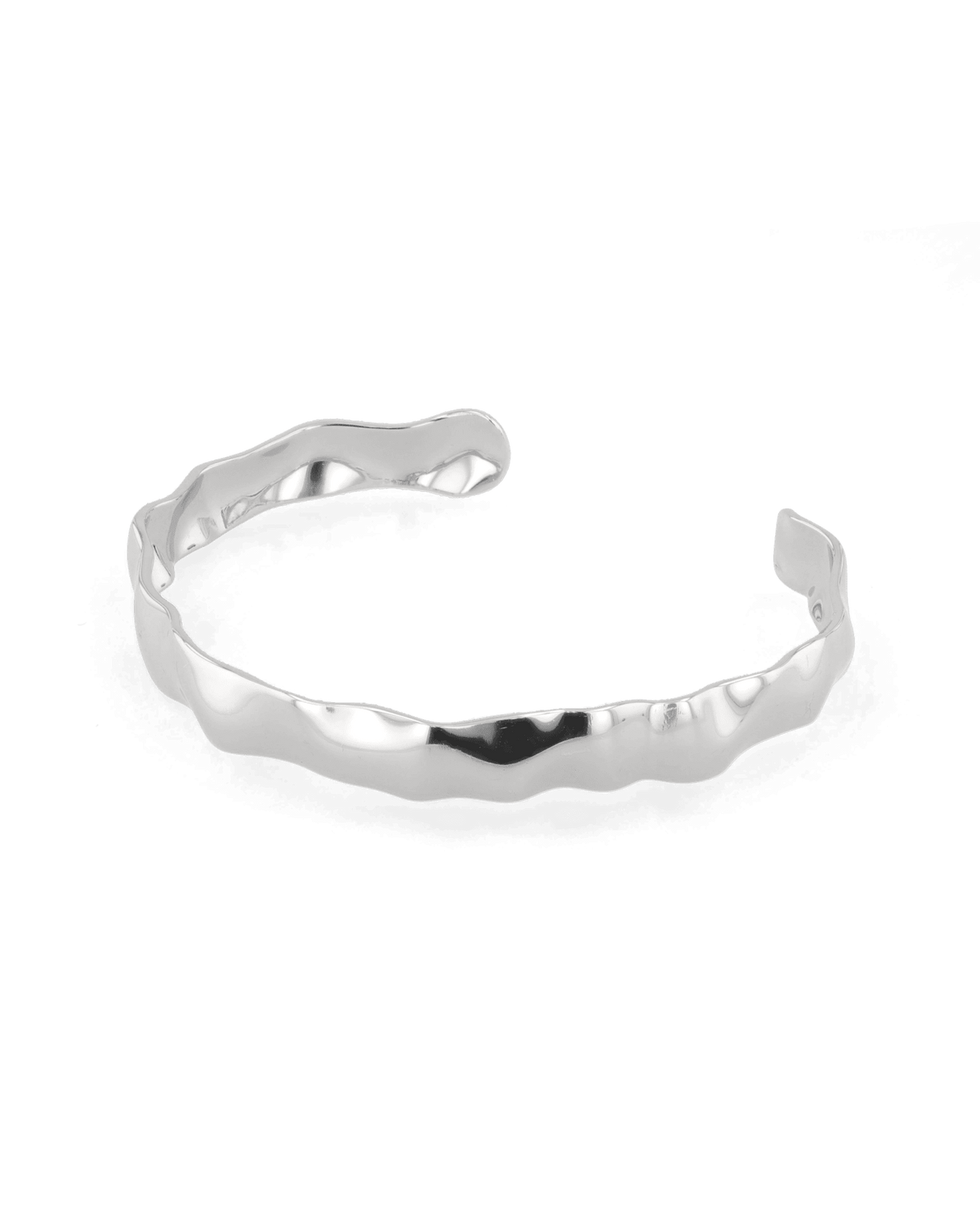 LAVANA Fluidity Silver Cuff Bangle