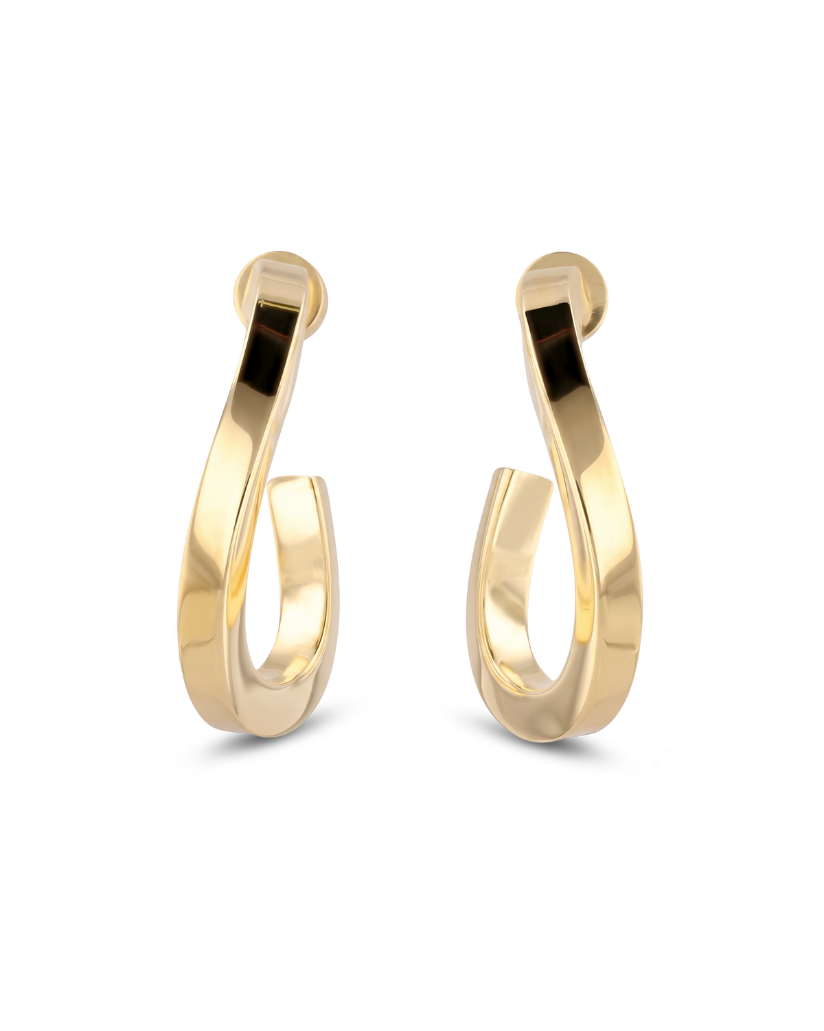 Image of Earrings. Product name - Formation Gold Hoop Earrings in colour by brand - LAVANA