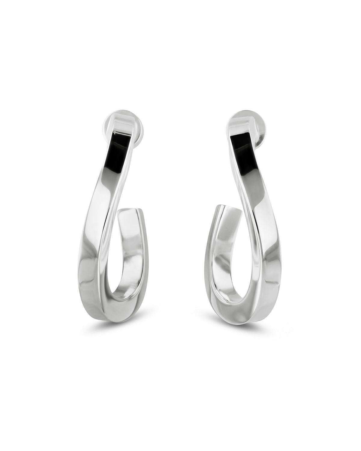 LAVANA Formation Silver Hoop Earrings