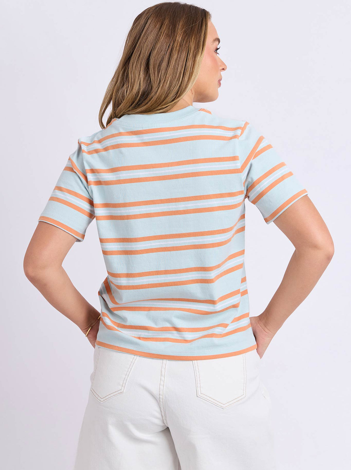 FOXWOOD PURE STRIPE TEE (Cool Blue)