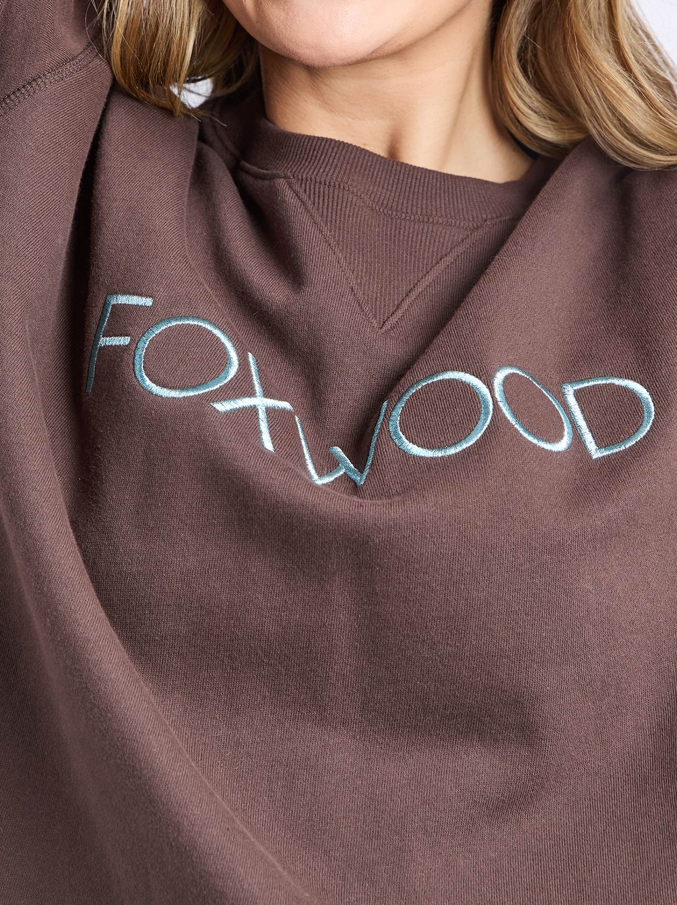 Foxwood Simplified Metallic Crew (Coffee Light Blue)