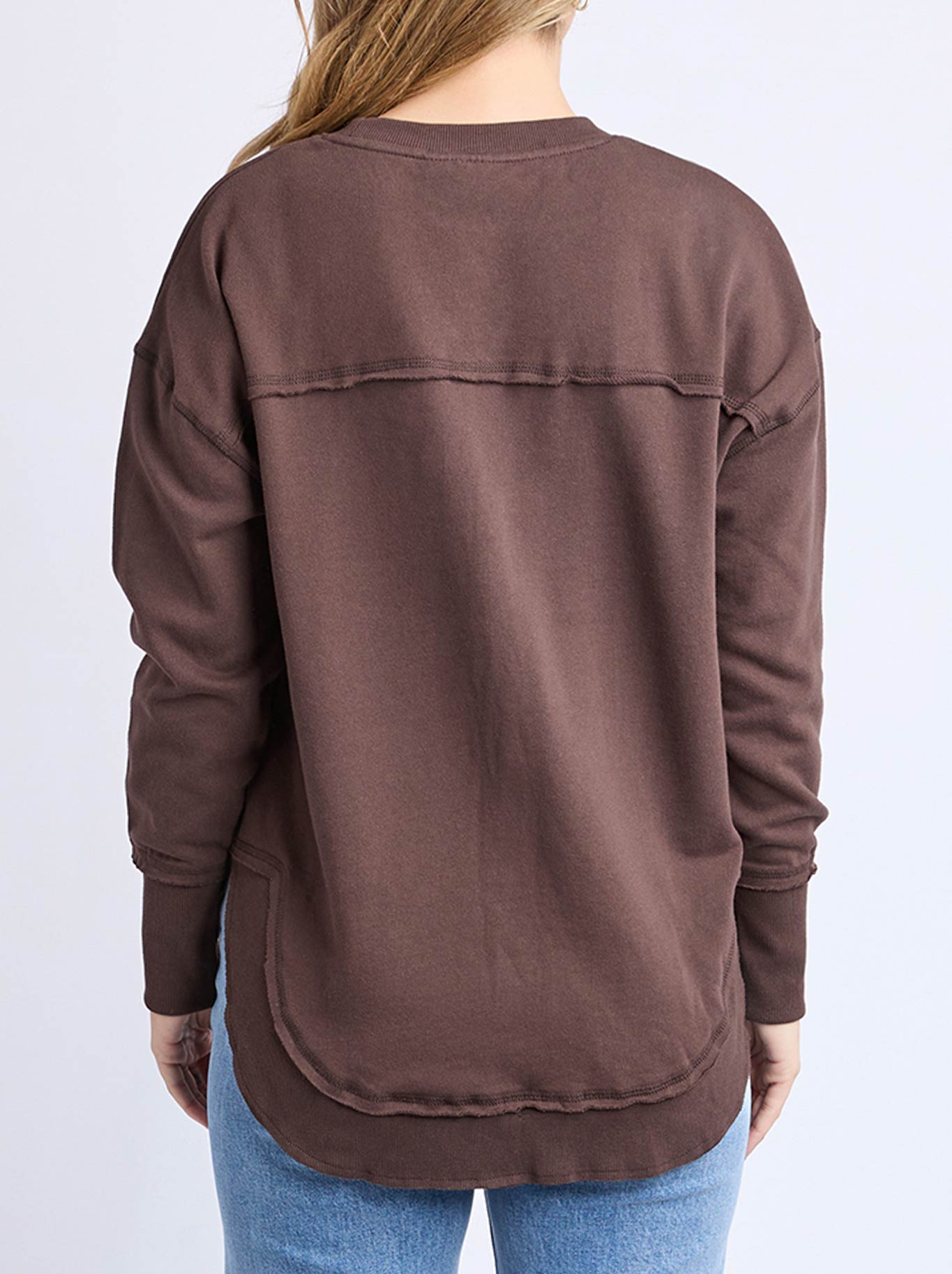 Foxwood Simplified Metallic Crew (Coffee Light Blue)