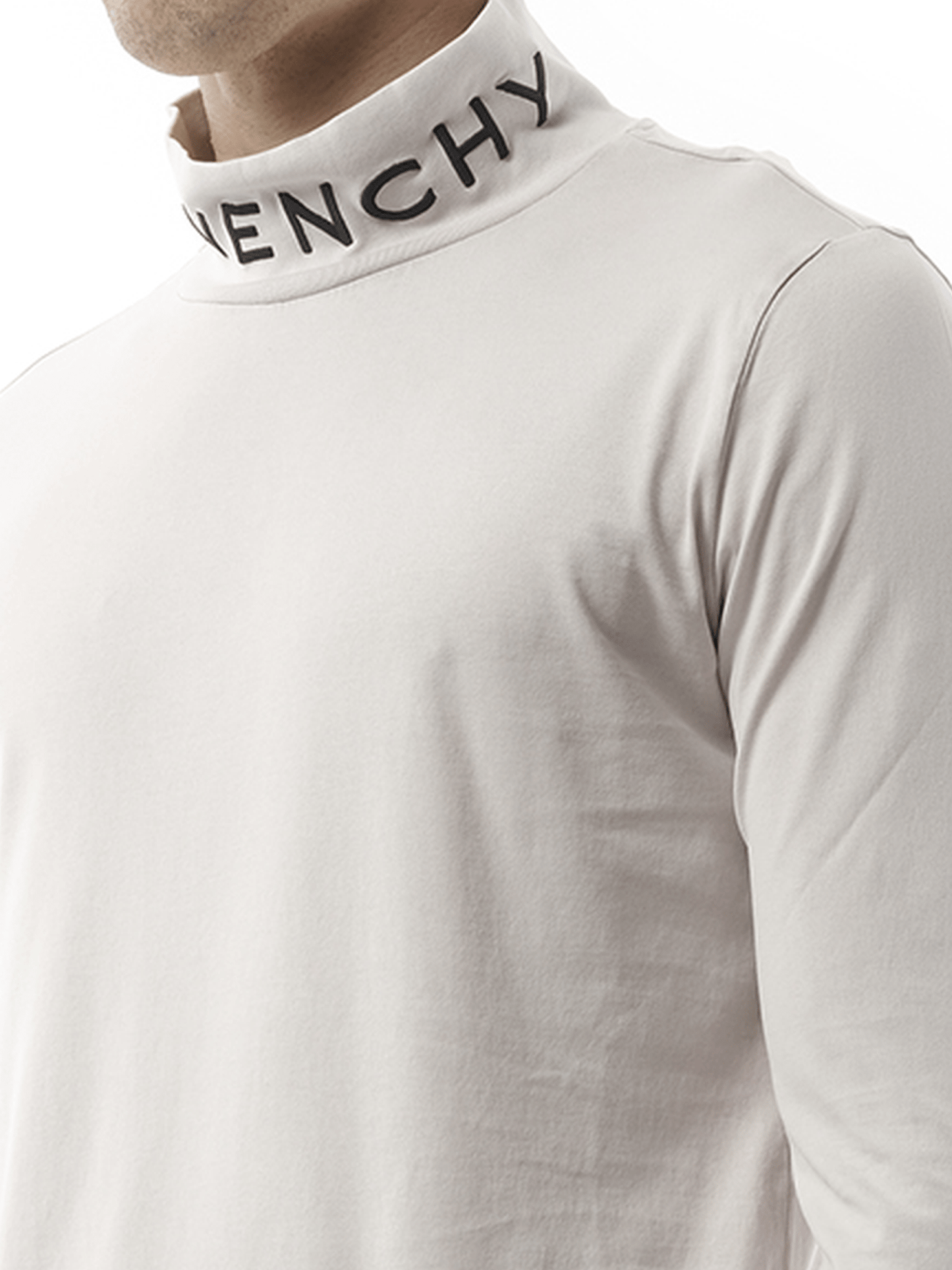 GIVENCHY Faded Logo Dyed Long Sleeve T-Shirt (Grey)