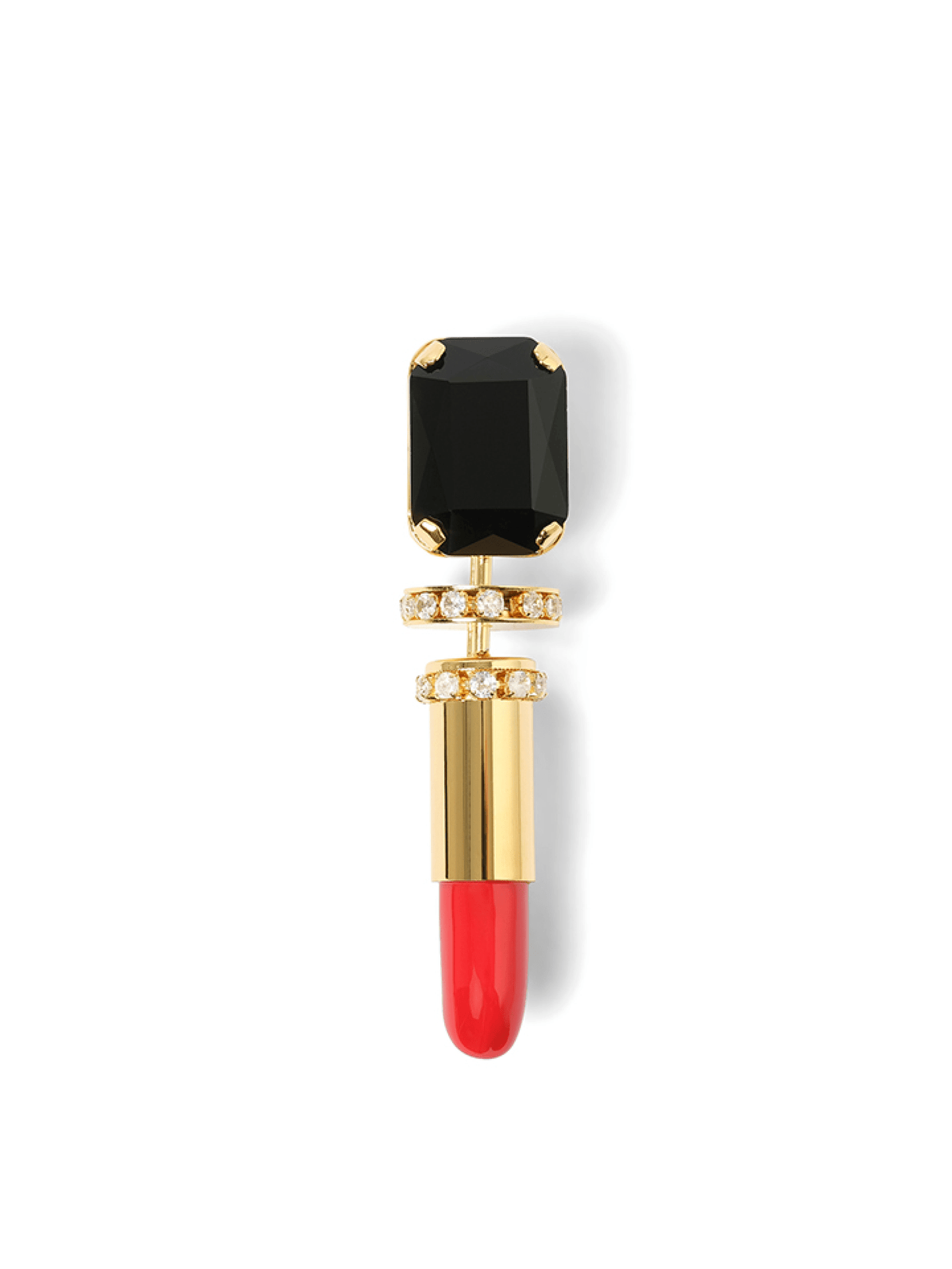 Image of Jewelry. Productname: BALMAIN Lipstick Brooch in Multicolor colour by brand - BALMAIN