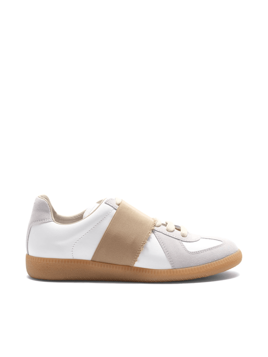 Image of Sneakers. Productname: MAISON MARGIELA Replica Leather Sneakers in White Nude colour by brand - MAISON MARGIELA