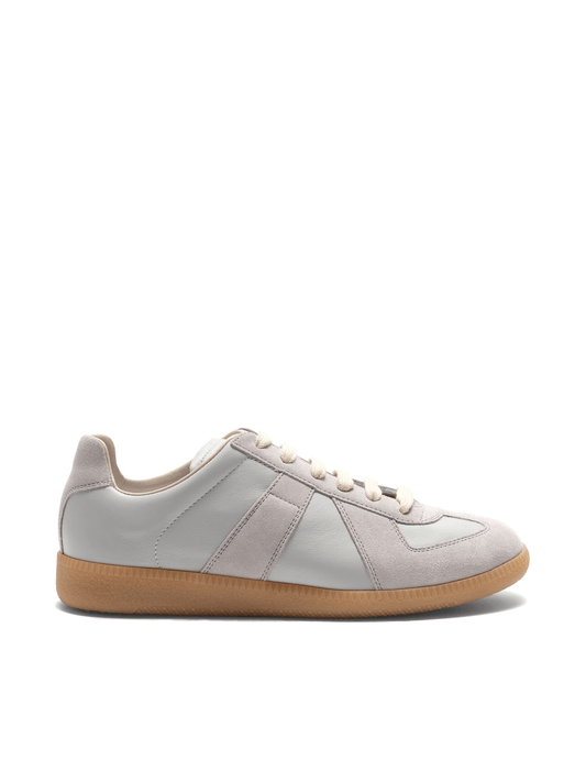 Image of Sneakers. Productname: MAISON MARGIELA Replica Leather Sneaker in GREY colour by brand - MAISON MARGIELA
