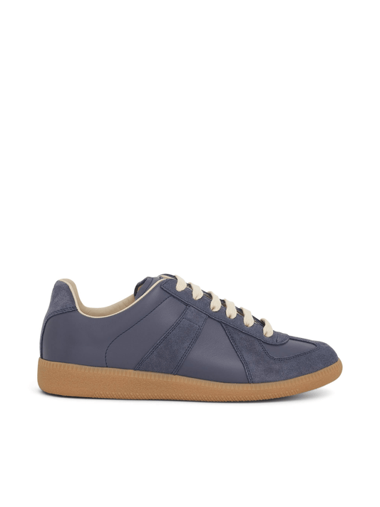 Image of Sneakers. Productname: MAISON MARGIELA Replica Leather Sneaker in Pewter colour by brand - MAISON MARGIELA