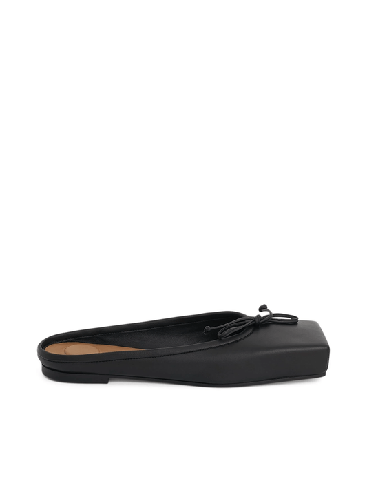 Image of Flats. Productname: JACQUEMUS Ballet Flat Mules in Black colour by brand - JACQUEMUS