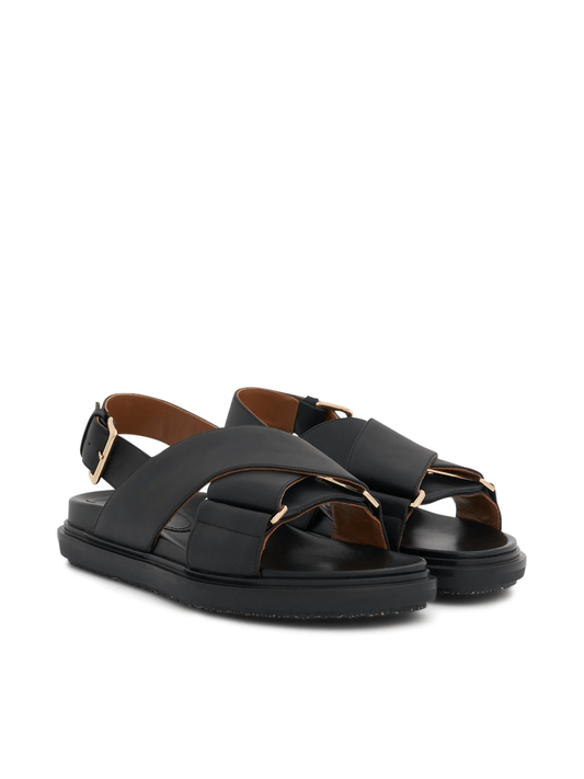 MARNI Fussbett Criscross Sandal (Black)