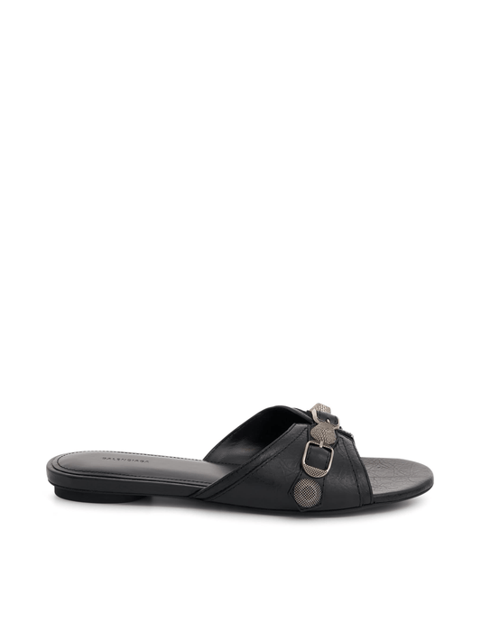 Image of Sandals. Productname: BALENCIAGA Cagole Sandal in Black Silver colour by brand - BALENCIAGA