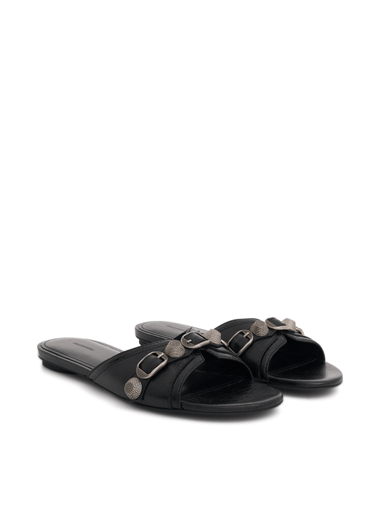 BALENCIAGA Cagole Sandal (Black Silver)