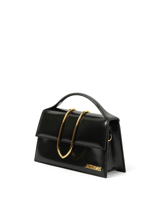 Image of Bags. Productname: JACQUEMUS Le Grand Bambino Metal Clasp in BLACK colour by brand - JACQUEMUS