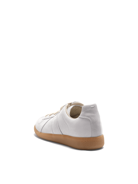 MAISON MARGIELA Women Replica Leather Sneakers (Light Grey)