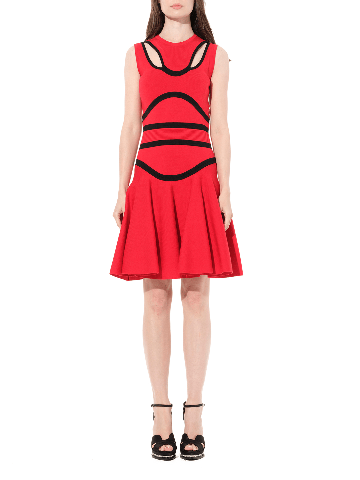 ALEXANDER MCQUEEN Sleeveless Mini Dress (Red)