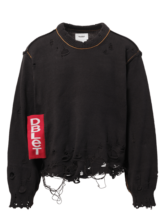 DOUBLET Recycle Denim Yarn Sweater (Black)
