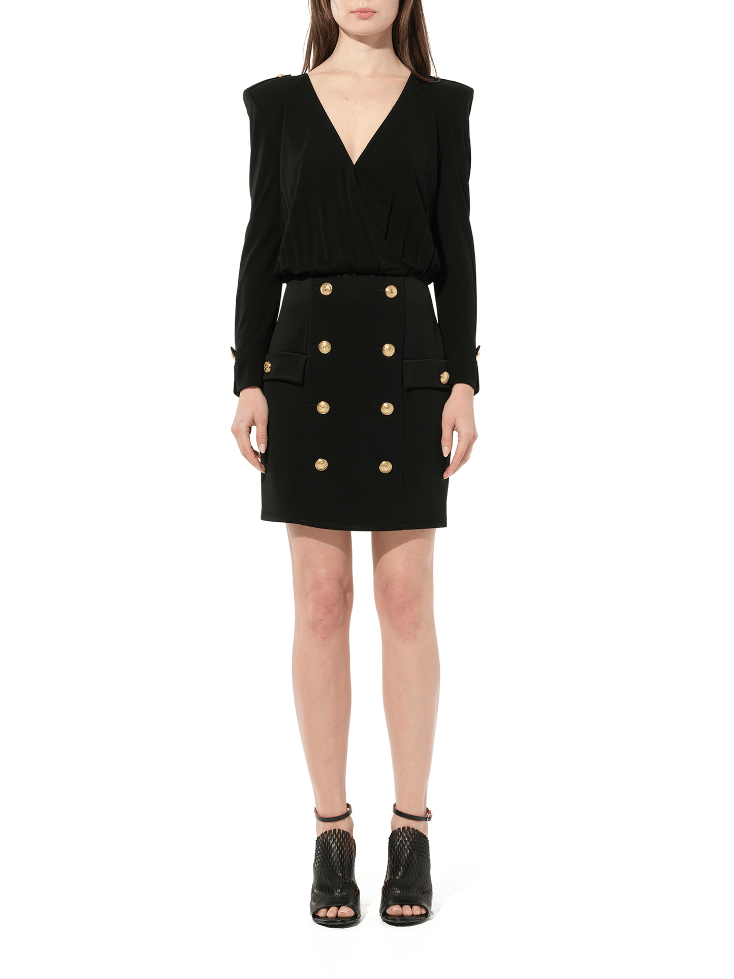BALMAIN 7 Buttons Dress (Black)